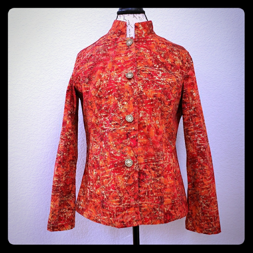 Chico's Painted Lightweight Jacket